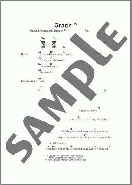 Grade 8(Ed Sheeran) 楽譜 ウクレレ（弾き語り） ダウンロード