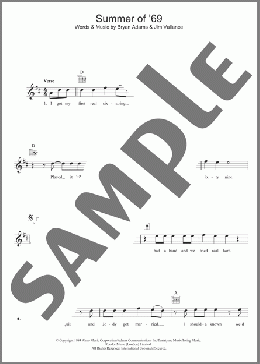 Summer Of '69(Bryan Adams) 楽譜 その他 ダウンロード