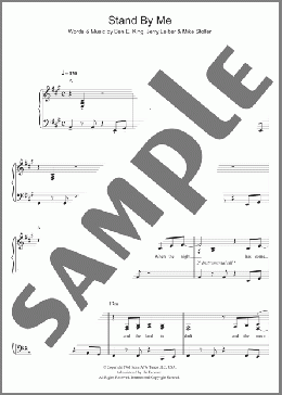Stand By Me(Ben E. King) 楽譜 ピアノ & ボーカル ダウンロード