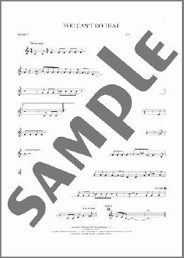 You Can't Do That(The Beatles) 楽譜 トランペット（ソロ） ダウンロード