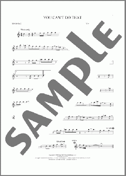 You Can't Do That(The Beatles) 楽譜 テナーサックス（ソロ） ダウンロード