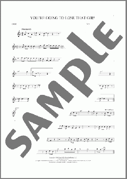 You're Going To Lose That Girl(The Beatles) 楽譜 オーボエ ダウンロード