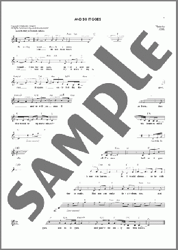 And So It Goes(Billy Joel) 楽譜 その他 ダウンロード