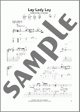 Lay Lady Lay(Bob Dylan) 楽譜 ギター（ソロ） ダウンロード
