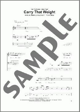 Carry That Weight(The Beatles) 楽譜 ベース ダウンロード