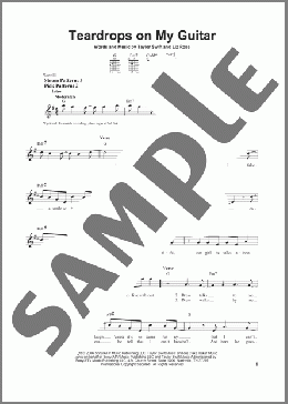 Teardrops On My Guitar(Taylor Swift) 楽譜 メロディ ダウンロード