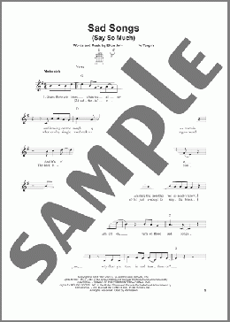 Sad Songs (Say So Much)(Elton John) 楽譜 メロディ ダウンロード