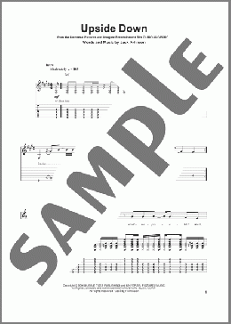 Upside Down(Jack Johnson) 楽譜 ギタースコア ダウンロード