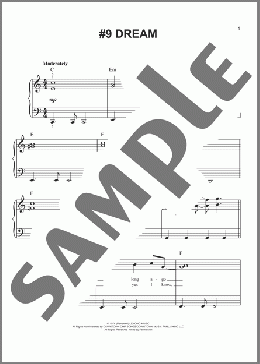 #9 Dream(John Lennon) 楽譜 ピアノ（ソロ） ダウンロード