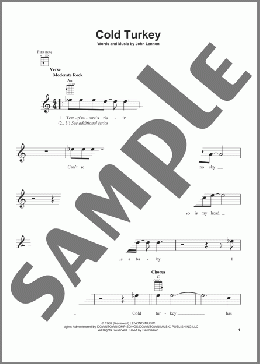 Cold Turkey(John Lennon/Plastic Ono Band) 楽譜 ウクレレ（弾き語り） ダウンロード