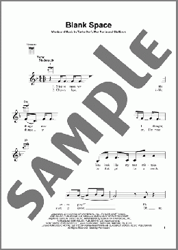 Blank Space(Taylor Swift) 楽譜 ウクレレ（弾き語り） ダウンロード