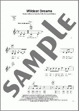 Wildest Dreams(Taylor Swift) 楽譜 ウクレレ（弾き語り） ダウンロード