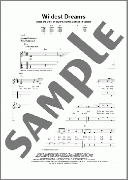 Wildest Dreams(Taylor Swift) 楽譜 ギター（ソロ） ダウンロード