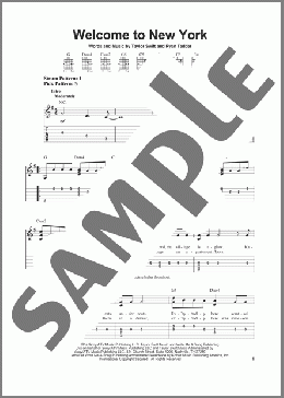Welcome To New York(Taylor Swift) 楽譜 ギター（ソロ） ダウンロード