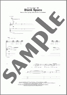 Blank Space(Taylor Swift) 楽譜 ギター（ソロ） ダウンロード
