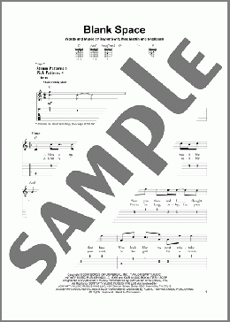Blank Space(Taylor Swift) 楽譜 ギター（ソロ） ダウンロード