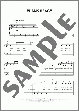 Blank Space(Taylor Swift) 楽譜 ピアノ（ソロ） ダウンロード