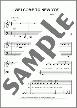 Welcome To New York(Taylor Swift) 楽譜 ピアノ（ソロ） ダウンロード
