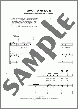 We Can Work It Out(The Beatles) 楽譜 その他 ダウンロード