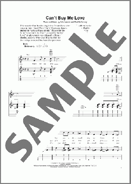 Can't Buy Me Love(The Beatles/Fred Sokolow) 楽譜 その他 ダウンロード