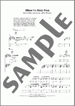 When I'm Sixty-Four(The Beatles/Fred Sokolow) 楽譜 その他 ダウンロード