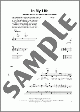 In My Life(The Beatles/Fred Sokolow) 楽譜 その他 ダウンロード