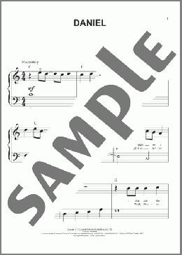 Daniel(Elton John) 楽譜 ピアノ（ソロ） ダウンロード