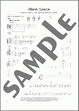 Blank Space(Taylor Swift) 楽譜 ギターリード ダウンロード