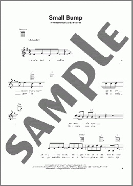 Small Bump(Ed Sheeran) 楽譜 ウクレレ（弾き語り） ダウンロード