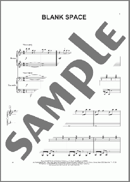 Blank Space(Taylor Swift) 楽譜 ピアノ（連弾） ダウンロード