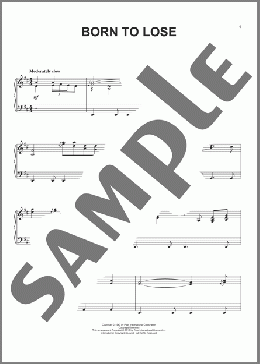 Born To Lose(Ray Charles) 楽譜 ピアノ（ソロ） ダウンロード