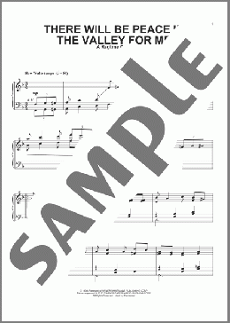 There Will Be Peace In The Valley For Me (arr. Steven K. Tedesco) [Ragtime version](Elvis Presley) 楽譜 ピアノ（ソロ） ダウンロード