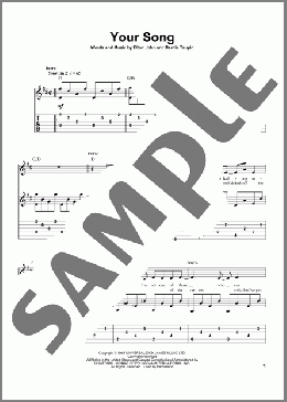 Your Song(Rod Stewart/Elton John) 楽譜 ギター（その他） ダウンロード