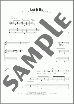 Let It Be(The Beatles) 楽譜 ギター（その他） ダウンロード