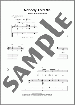 Nobody Told Me(John Lennon/The Beatles) 楽譜 ギター（その他） ダウンロード