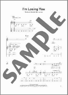I'm Losing You(John Lennon/The Beatles) 楽譜 ギター（その他） ダウンロード