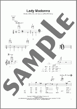Lady Madonna(The Beatles) 楽譜 ウクレレ（弾き語り） ダウンロード