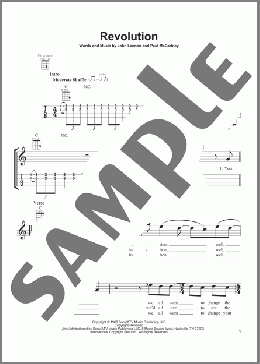 Revolution(The Beatles) 楽譜 ウクレレ（弾き語り） ダウンロード