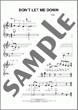 Don't Let Me Down(The Beatles) 楽譜 ピアノ（ソロ） ダウンロード