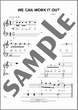 We Can Work It Out(The Beatles) 楽譜 ピアノ（ソロ） ダウンロード