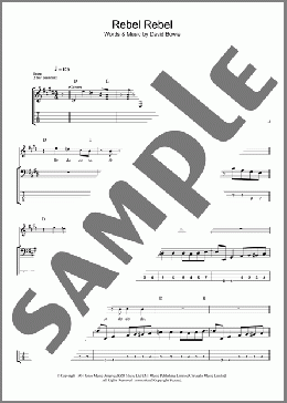 Rebel Rebel(David Bowie) 楽譜 ベース ダウンロード
