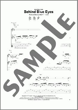 Behind Blue Eyes(The Who) 楽譜 ギター（ソロ） ダウンロード