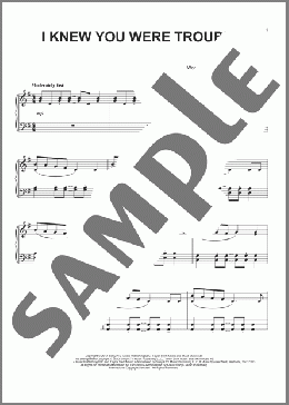I Knew You Were Trouble(Taylor Swift) 楽譜 ピアノ（ソロ） ダウンロード