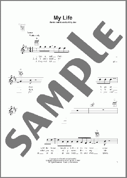 My Life(Billy Joel) 楽譜 ウクレレ（弾き語り） ダウンロード