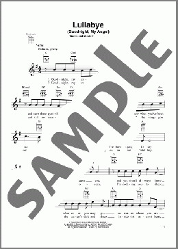 Lullabye (Goodnight, My Angel)(Billy Joel) 楽譜 ウクレレ（弾き語り） ダウンロード