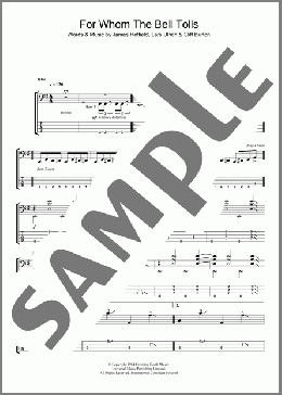 For Whom The Bell Tolls(Metallica) 楽譜 ベース ダウンロード