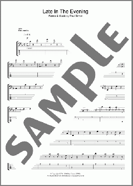 Late In The Evening(Paul Simon) 楽譜 ベース ダウンロード