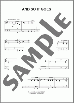 And So It Goes(Billy Joel) 楽譜 ピアノ（ソロ） ダウンロード