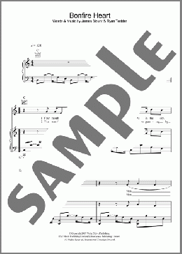 Bonfire Heart(James Blunt) 楽譜 その他 ダウンロード