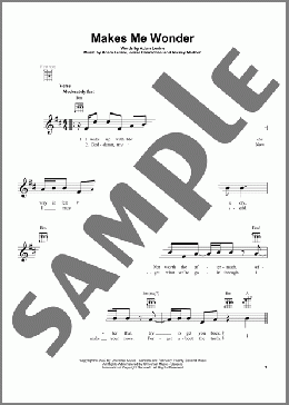 Makes Me Wonder(Maroon 5) 楽譜 ウクレレ（弾き語り） ダウンロード